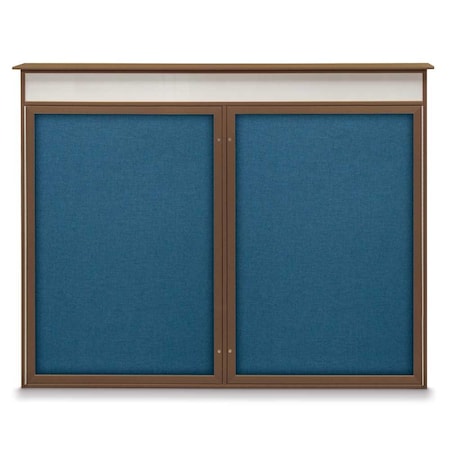 United Visual Products Single Door Enclosed Indoor Letterboard UV1124SD4824-BRONZE-BURGUNVL